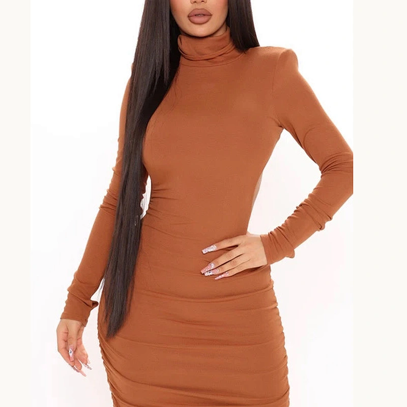 New Arrivel Wholesale Fashion Sexy Lady Dress Won't Stop Ruched Midi Dress Plus Size