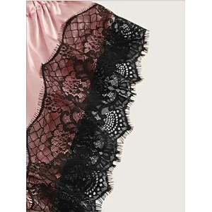 2021Amazon Womens pajamas  Silk pajamas set 3pcs Floral lace Trim Satin with robe