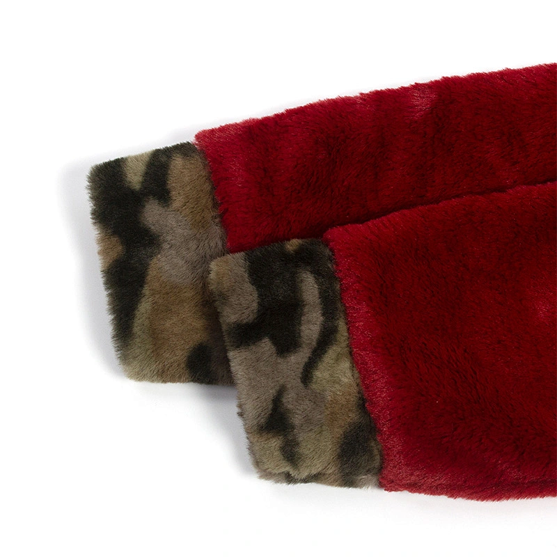 Winter Warm Womens Leopard Printing Faux Fur Teddy Coat Button Up Collar Sherpa Fleece Pullover