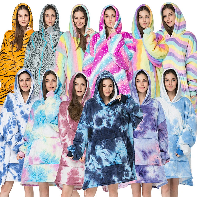 2021Amason Women onesie pajamas new arrival TV blanket outdoor function cotton pajamas TV jacket