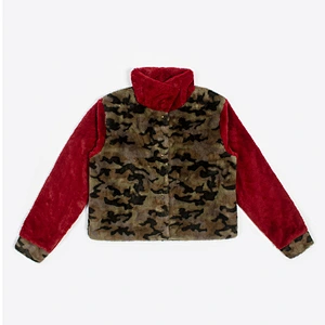 Winter Warm Womens Leopard Printing Faux Fur Teddy Coat Button Up Collar Sherpa Fleece Pullover