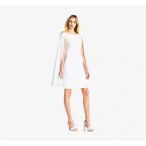 2021 New Arrival Evening Dress  Structured Cape Sheath Dress In Ivory Lady Dress