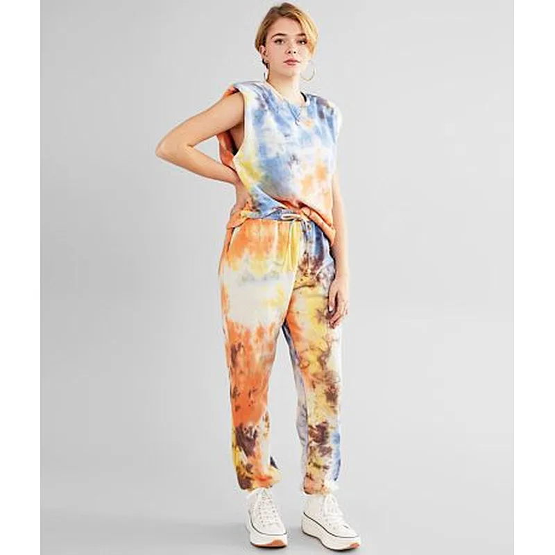 2021Amazon onesie pajamas tie-dyed clothes sportswear