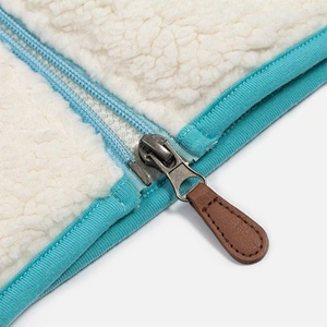 Custom Winter Warm Wool Lamb Teddy JacketFull Zip Up White Sherpa Fleece Pullover