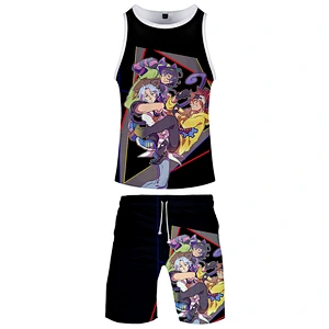 2021new Sk8 The Infinity Skateboard Men's Summer Vest + Shorts Sportsuit