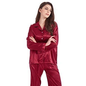 2021Amazon Winter Pajamas Silk Long-Sleeved Pajamas