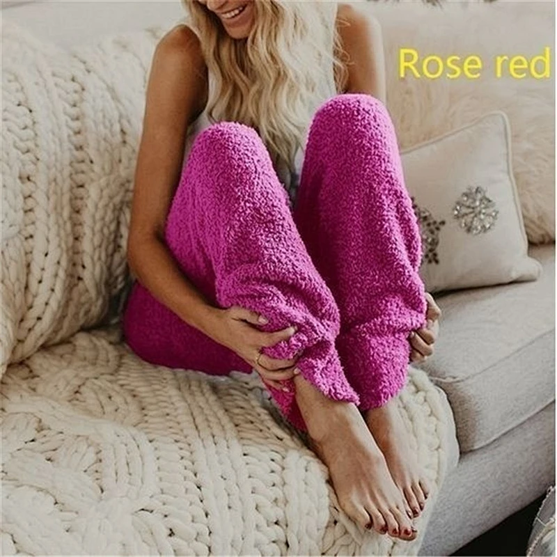 Hot Sale Autumn And Winter Warm Solid Color Plush Pants