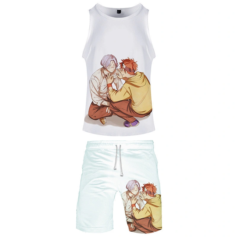 2021new Sk8 The Infinity Skateboard Men's Summer Vest + Shorts Sportsuit