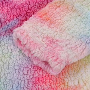 Wholesale Sherpa coat Tie dye Polyester Thick Fleece Sherpa Pullover for Women & Girls