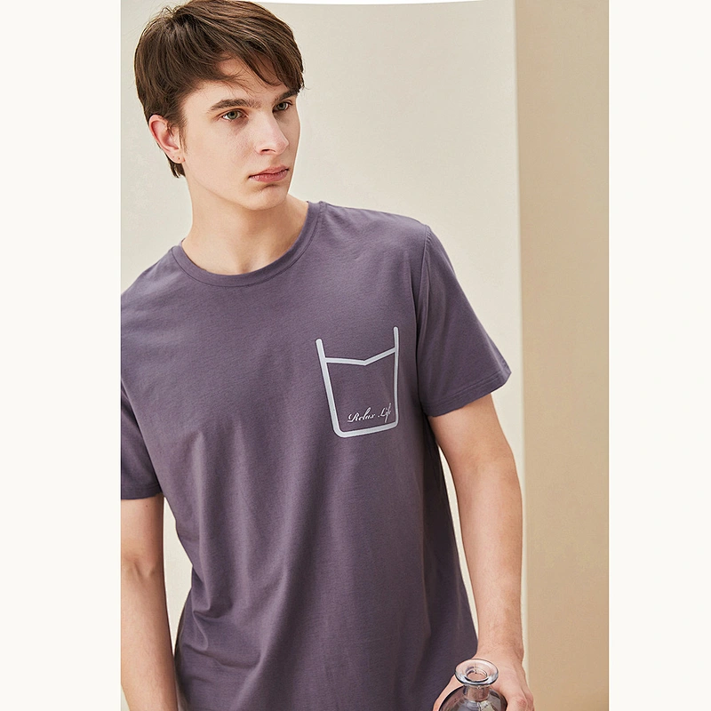 2021 new summer men pajamas bamboo pajamas  casual wear short 2 piece
