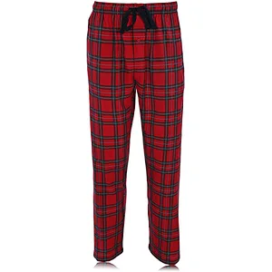 2021 new men pajamas  100% cotton pajamas  flannel plaid pajama  set top and pant set