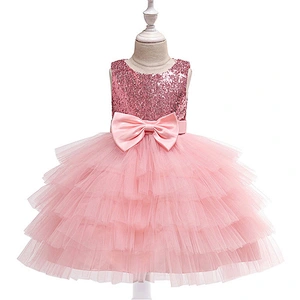 Wholesale Tutu Dress Lace Tulle Sequin Pageant Wedding Puffy Bow Girls Party Dresses