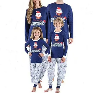 2021 Christmas suit parent-child suit english pajamas Family suit