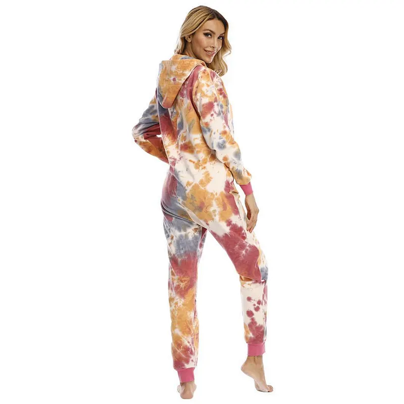 2021Amazon onesie pajamas tie-dyed clothes sportswear