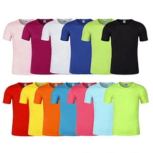 Factory Price Polyester Solid Color Cotton T shirt Logo Pattern Custom Print Top Shirt