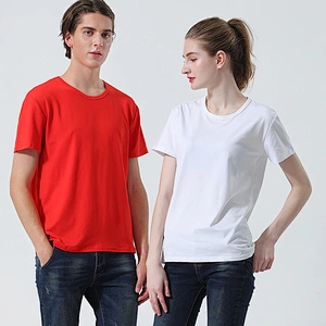 2021 New modal cotton T shirt custom solid color enterprise team shirt advertising shirt printed embroidered LOGO