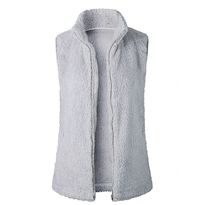Women Sleeveless Zipper Pullover Vest Monogrammed Tie Dye Sherpa Fleece Jacekt Vest