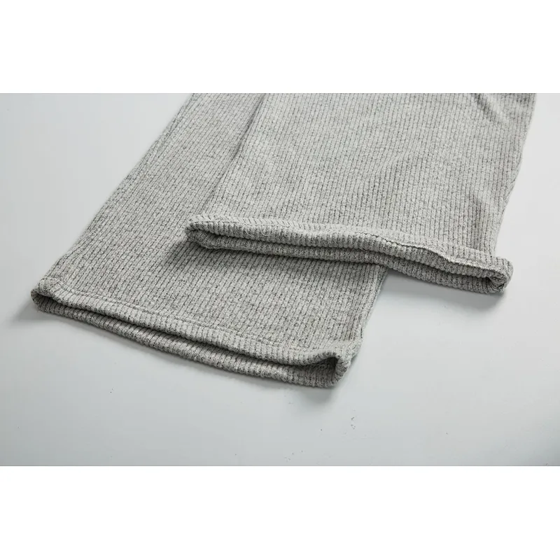 Custom spring autumn Women long-sleeved hooded home clothes sweater pyjamas set soft comfortable long-pants knitting pajamas set