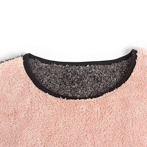 YIWU Factory Fuzzy Color Blocking Teddy Pullover Crew Neck Leopard Print Sherpa Fleece Sweatshirt
