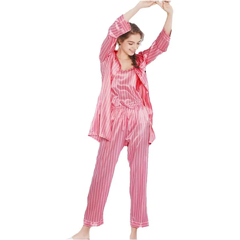 2021Amazon Womens Pajama Sets Comfy 7 Piece with Shirt  Silk Pajamas Satin Nightwear