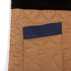 2021 Amazon Hot Winter Warm Teddy Coat Full Zip Up Patchwork Sherpa Fleece Pullover with Pocket
