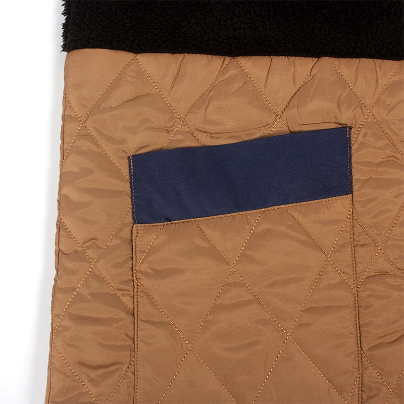 2021 Amazon Hot Winter Warm Teddy Coat Full Zip Up Patchwork Sherpa Fleece Pullover with Pocket