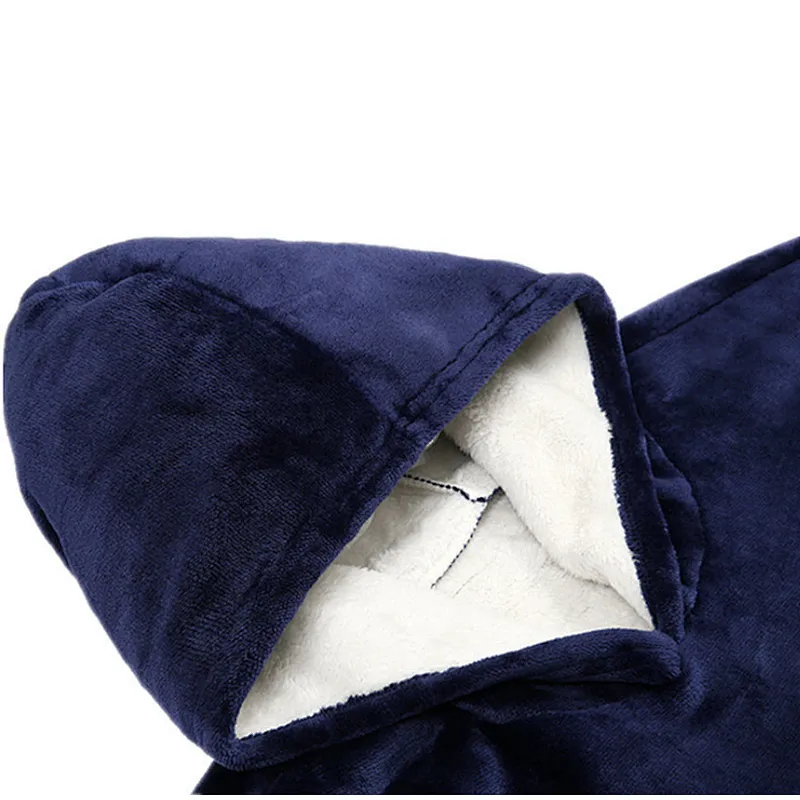 Amazon Top Seller Hooded Blanket Sweatshirt Oversized Microfiber & Sherpa Wearable Blanket