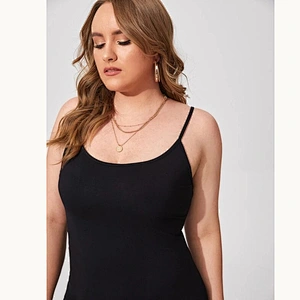 2021 New BASICS Plus Solid Slip Dress