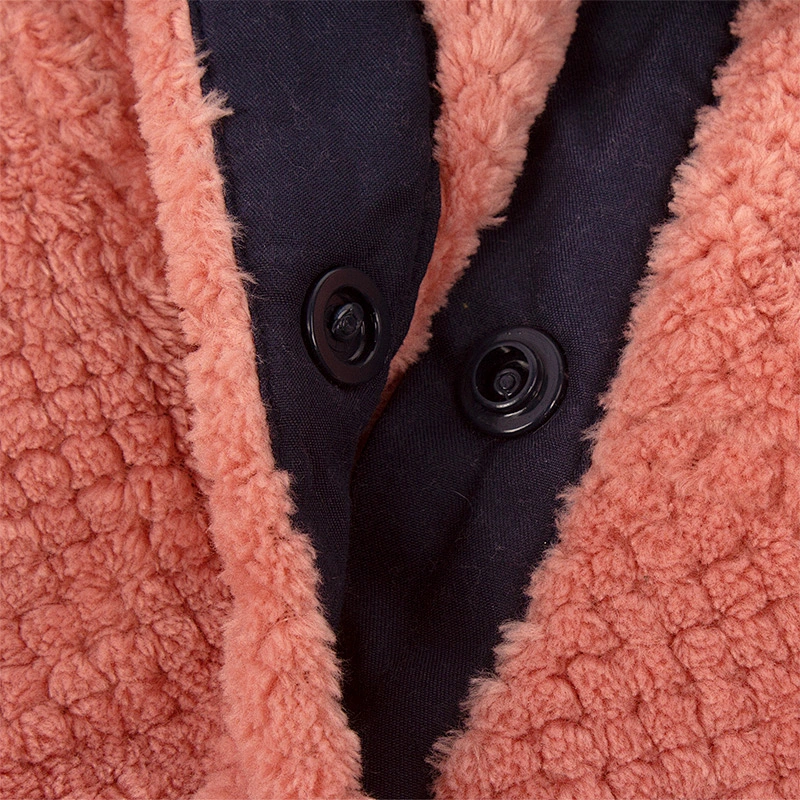 Womens Kangaroo Pocket Turn Down Collar Pineapple Pattern Fire Up Sherpa Fleece Pullover