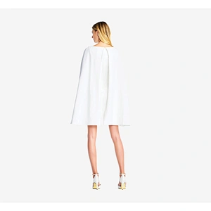 2021 New Arrival Evening Dress  Structured Cape Sheath Dress In Ivory Lady Dress