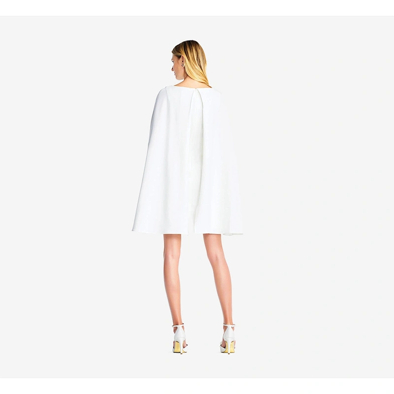 2021 New Arrival Evening Dress  Structured Cape Sheath Dress In Ivory Lady Dress