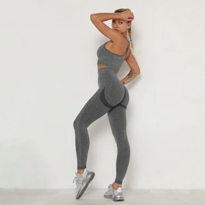 LilyFashion New Seamless sexy bra yoga wear women sweat absorption hip lift elastic fitness suit