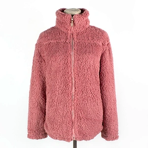 Factory Direct Teddy Coat Sweatshirt Solid Color Full Zip Sherpa Fleece Jacket Pullover