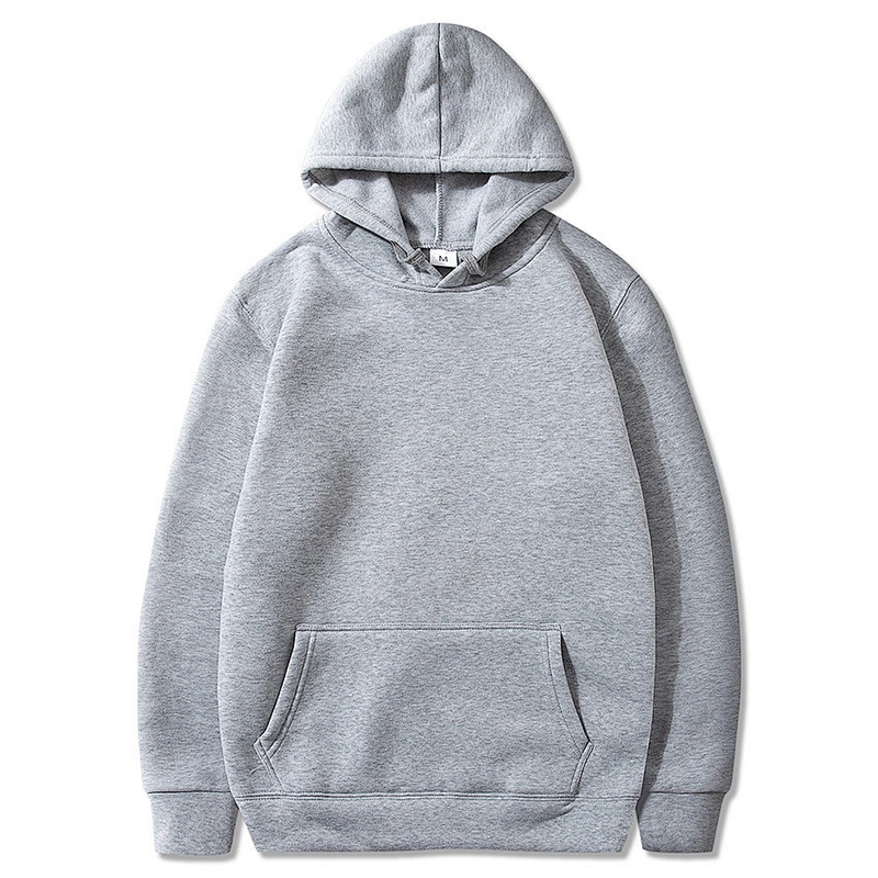 Women Personalized Pullover Casual Wear Black Grey Solid Color Print Logo Blank Hoodie