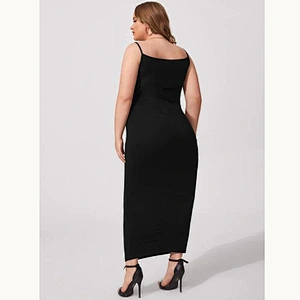 2021 New BASICS Plus Solid Slip Dress