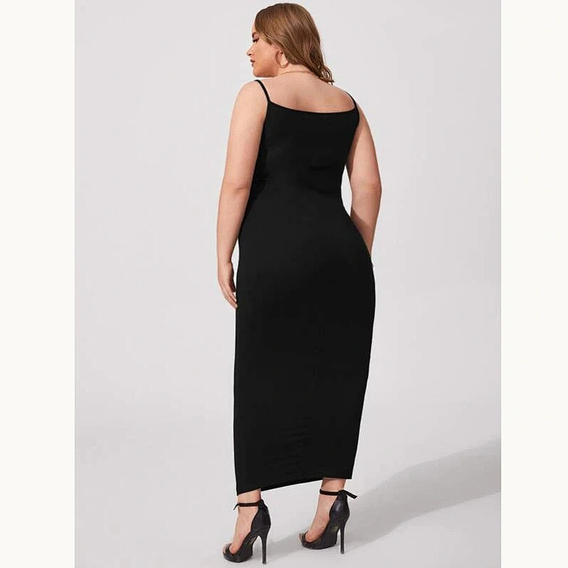 2021 New BASICS Plus Solid Slip Dress
