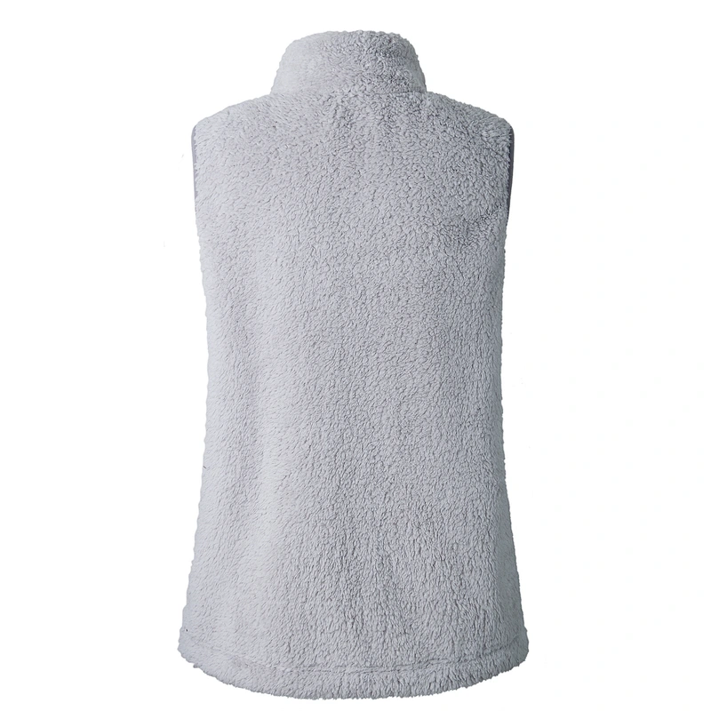 Women Sleeveless Zipper Pullover Vest Monogrammed Tie Dye Sherpa Fleece Jacekt Vest