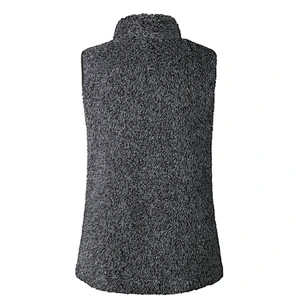 Women Sleeveless Zipper Pullover Vest Monogrammed Tie Dye Sherpa Fleece Jacekt Vest