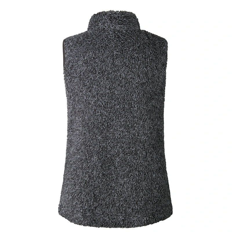 Women Sleeveless Zipper Pullover Vest Monogrammed Tie Dye Sherpa Fleece Jacekt Vest