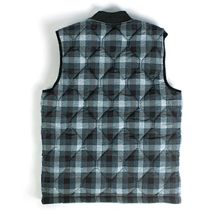Mens and Womens Winter Warm Front Covered Button Teddy Waistcoat Welding Line Sleeveless Plaid Sherpa Fleece Vest