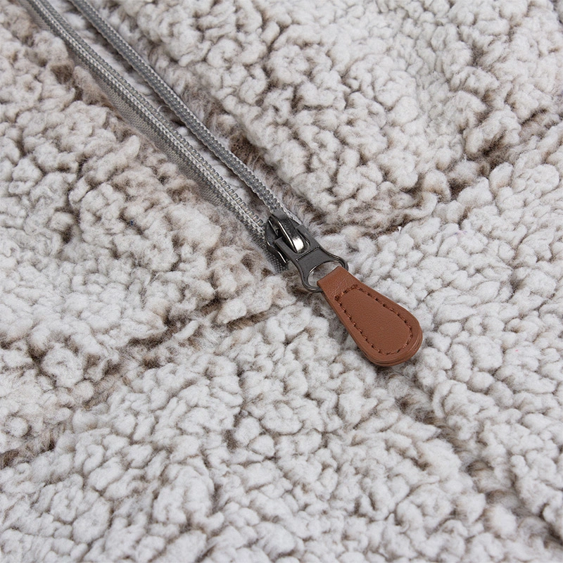 Womens Fuzzy Long Plush Teddy Sweatshirt Two Side Pocket Half Zip Sherpa Fleece Pullover