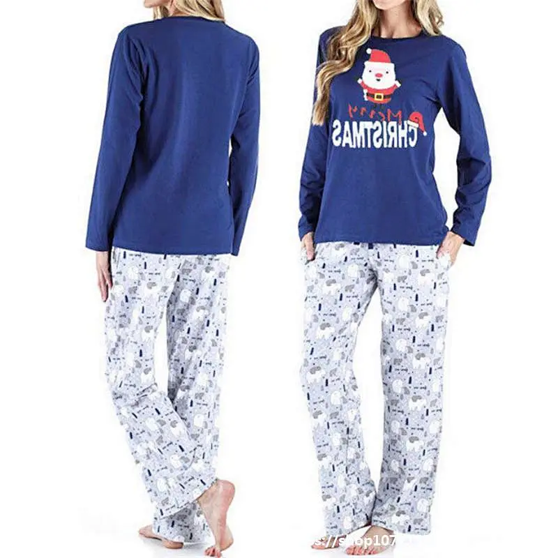 2021 Christmas suit parent-child suit english pajamas Family suit