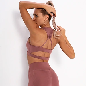 LilyFashion Hot style sexy back sports bra top high elastic breathable gather stereotypes fitness yoga vest women