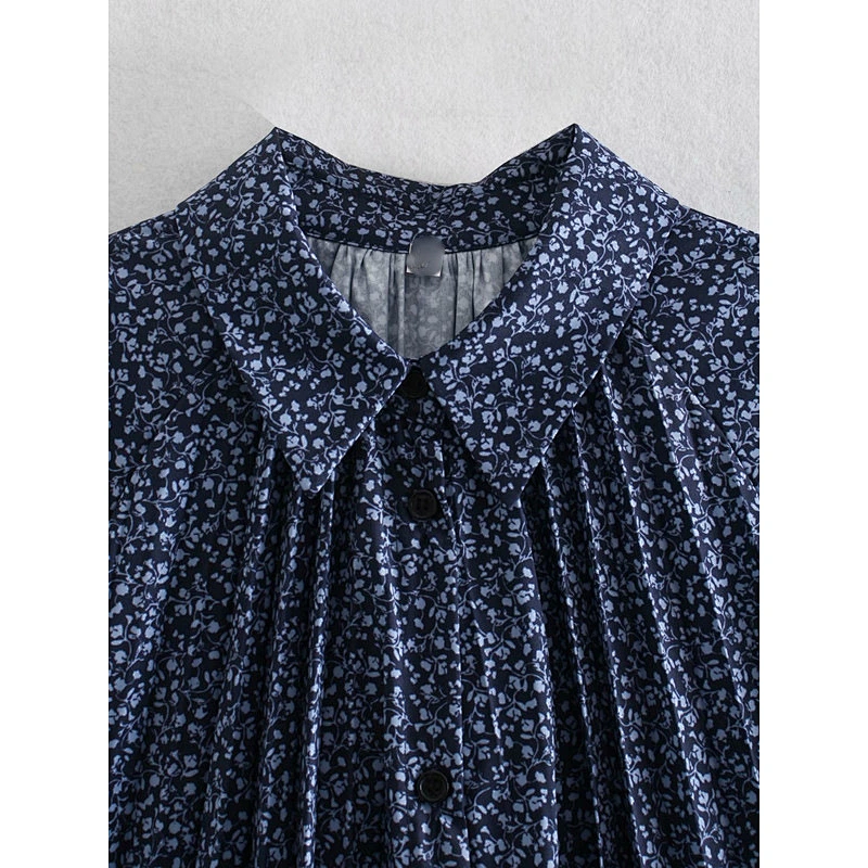 2021 New Arrival Ditsy Floral Button Front Shirt Dress  ladies dresses elegant