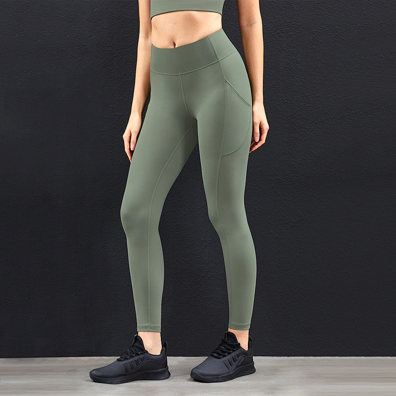 Lily Fashion New Arrival  Women Workout Track Yoga Pants High Waist Sport Leggings Pocket Tummy Control Jogger Pants
