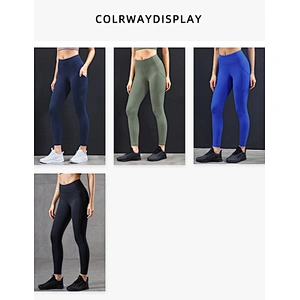 Lily Fashion New Arrival  Women Workout Track Yoga Pants High Waist Sport Leggings Pocket Tummy Control Jogger Pants