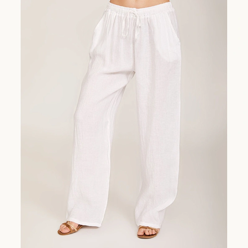 2021 Wish Amazon  women's solid color loose cotton linen casual pants Lounge Legging household pants