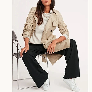 2021 New Design Wholesale OEM/ODM Baby Terry Wide Leg Lounge Pant