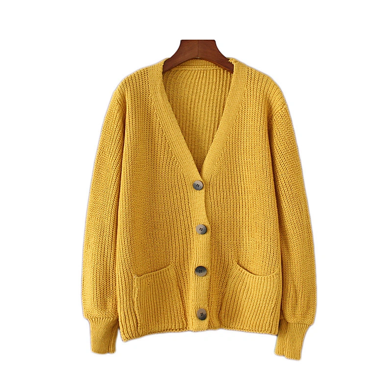 Hot Selling Low Price Autumn Long Sleeves Design Ladies Cardigan Sweaters