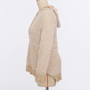 2019 Euro Autumn Winter Women Sweater Solid Color Plus Size Popcorn Pullover Sweater